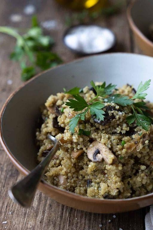 Eggplant and Mushroom Risotto