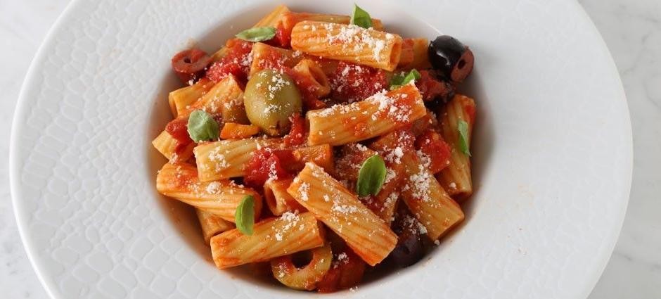 Eggplant and Olive Rigatoni
