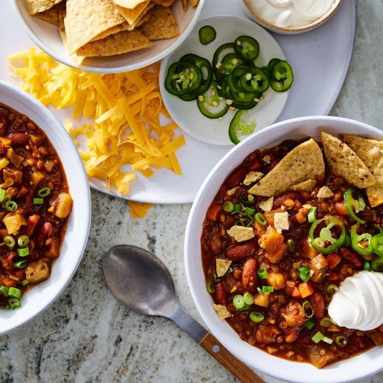 Eggplant and White Bean Chili