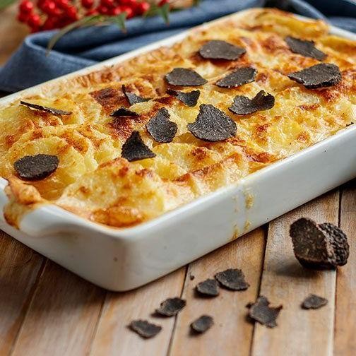 Elegant Black Truffle Oil Scalloped Potatoes