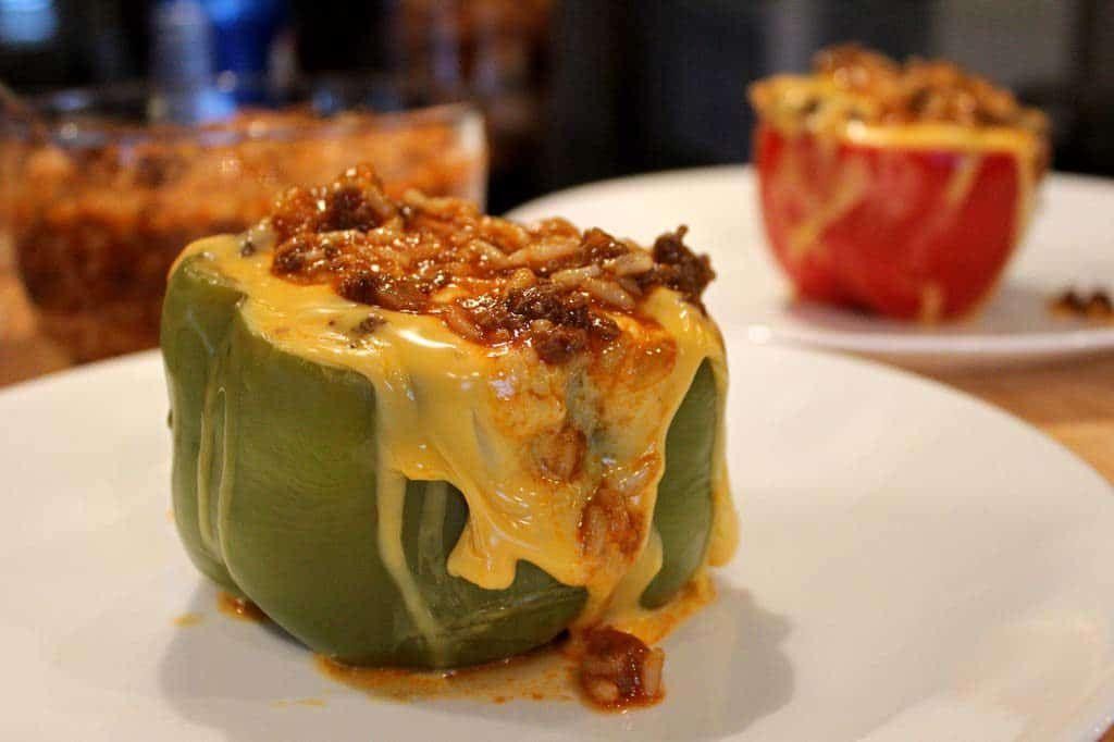 Espagnole Sauce Stuffed Bell Peppers