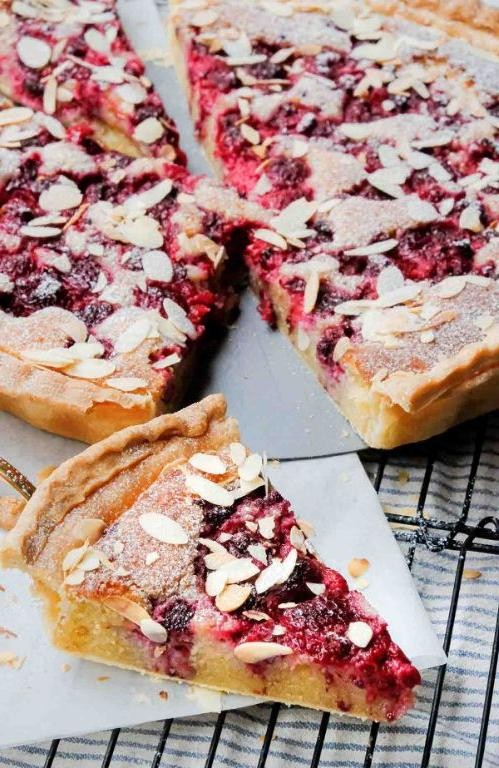 Fast Raspberry Almond Tart