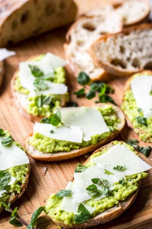 Fava Bean Bruschetta with Capers