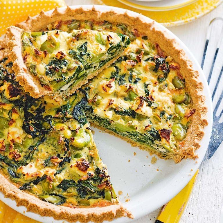Fava Bean and Spinach Pie