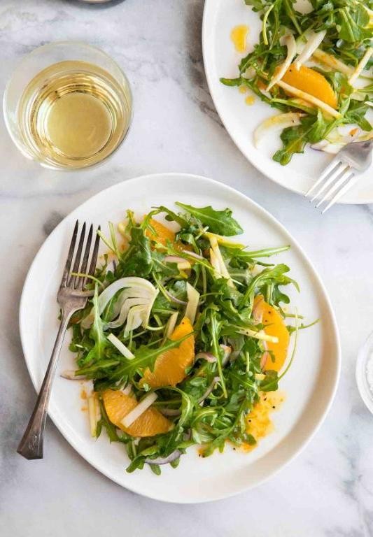 Fennel and Apple Slaw with Orange Dressing