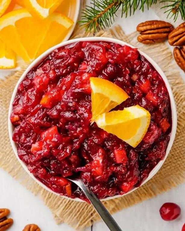 Festive Cranberry Jelly Sauce with Oranges