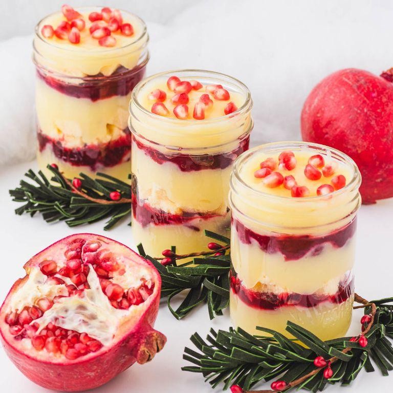 Festive Cranberry and Pomegranate Trifle