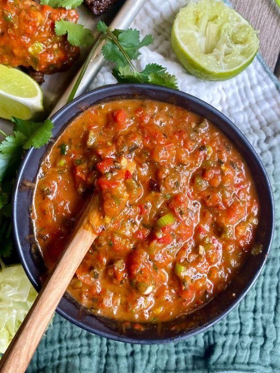 Fiery Roasted Pepper Salsa