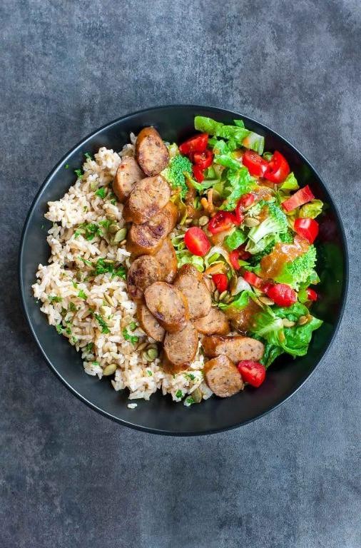 Fiesta Sausage and Rice Bowl