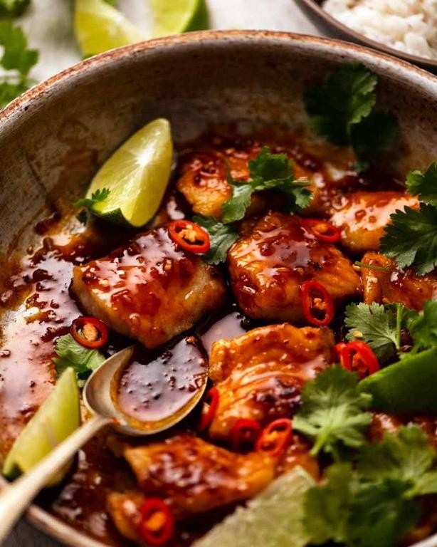 Fish Chili with Cilantro and Lime
