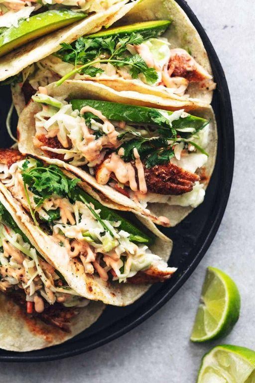 Fish Tacos with Celery Leaf Slaw