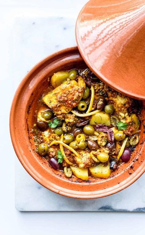 Fish Tagine with Chermoula and Roasted Peppers