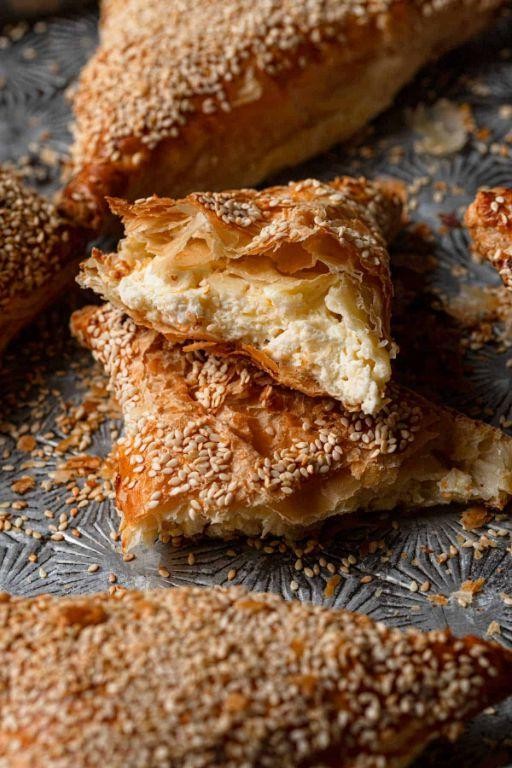 Flaky Borekas with Sweet Cheese Filling