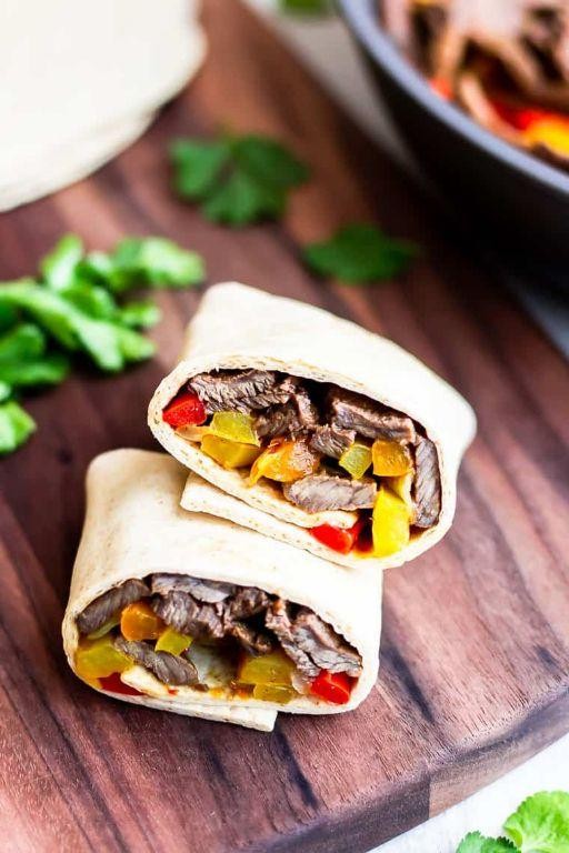 Flank Steak Fajita Wraps