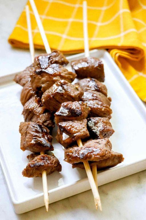 Flavorful Barbecue Cubed Chuck Skewers