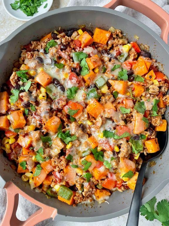 Flavorful Turkey and Sweet Potato Skillet