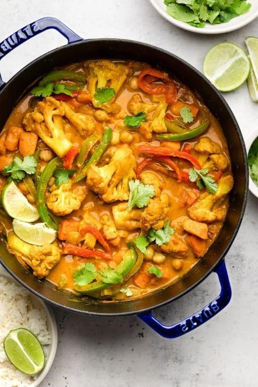 Flavorful Vegan Dutch Oven Cauliflower Curry