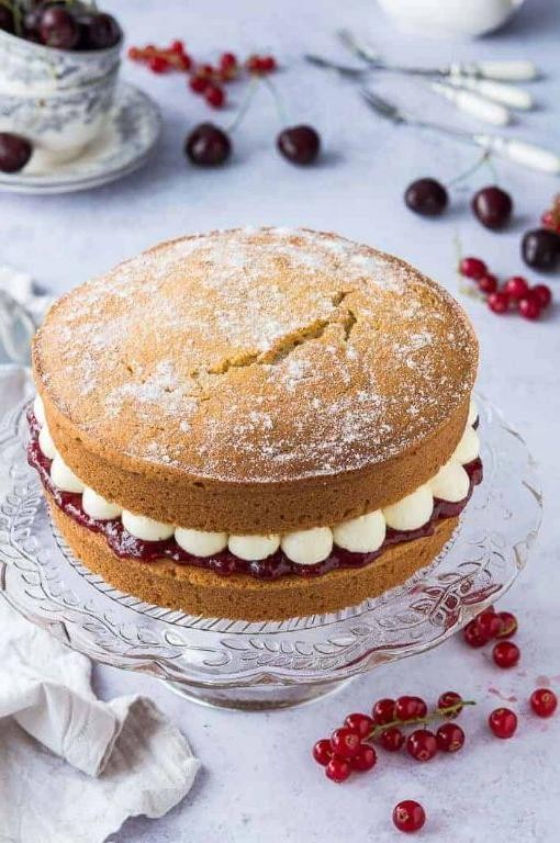 Fluffy Vegan Victoria Sponge Cake
