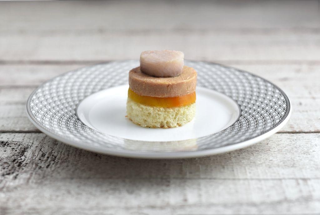 Foie Gras Caviar Cake with Brioche