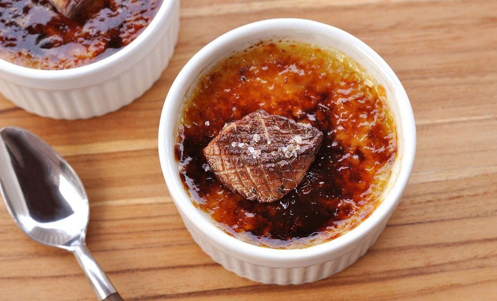 Foie Gras Crème Brûlée with Truffle Oil