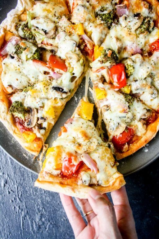 Four Cheese Veggie Pizza Extravaganza