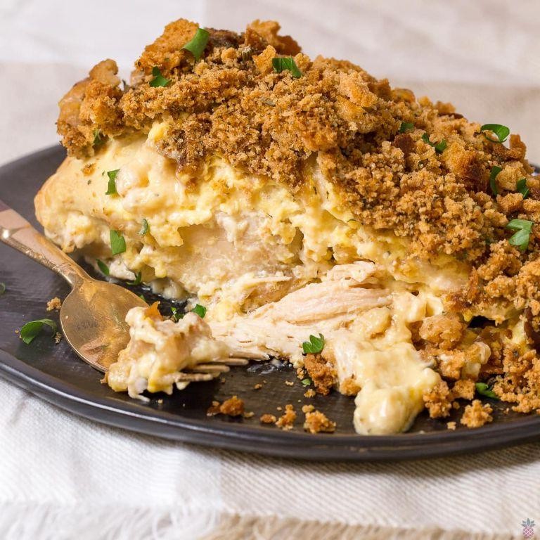 Four-Ingredient Simple Crockpot Stuffing