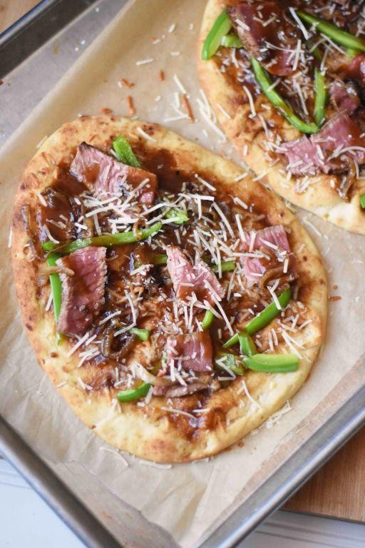 French Dip Flatbread Pizza