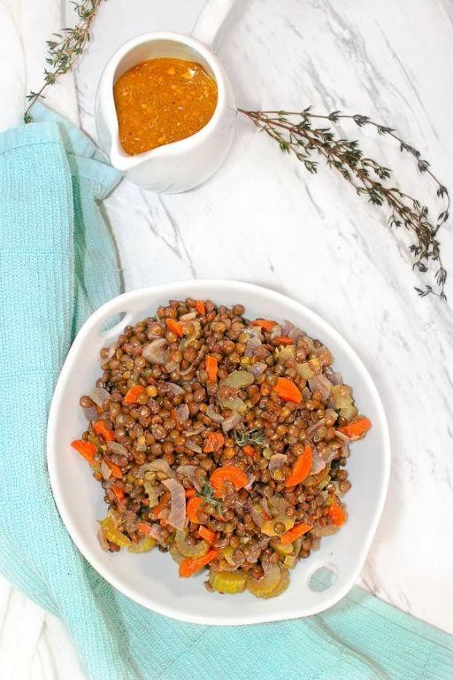 French Style Lentil Salad with Dijon Dressing