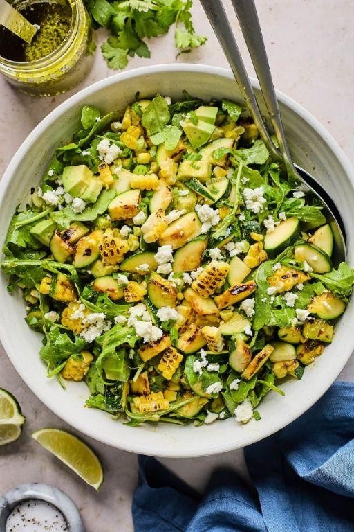 Fresh Corn and Zucchini Salad with Dill and Lemon