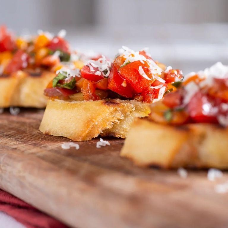 Fresh Sardine and Tomato Bruschetta
