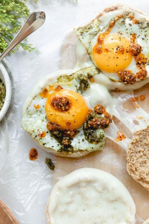 Fried Egg and Pesto Panini