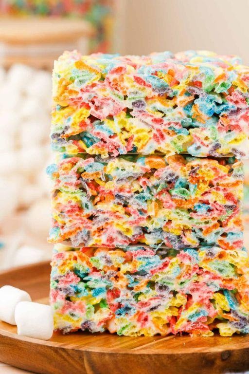 Fruity Pebbles Caramel Crunch Treats