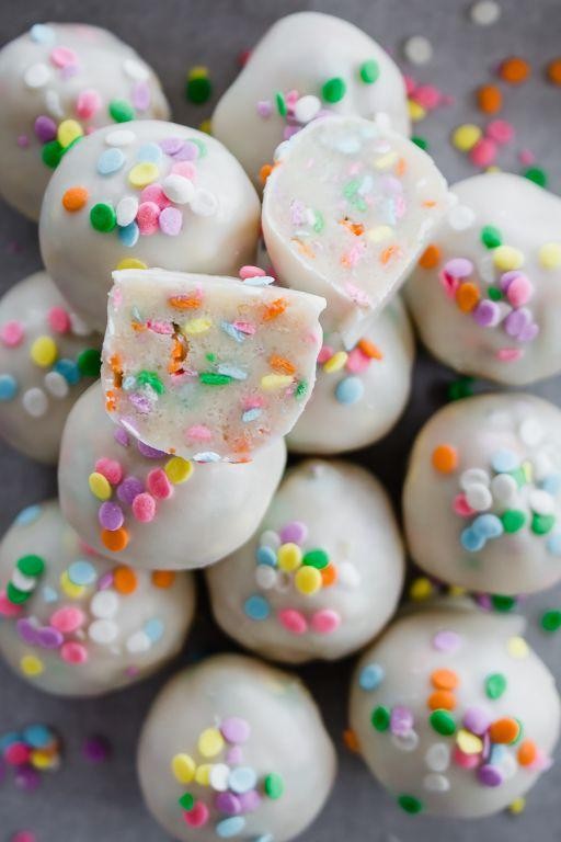 Funfetti Cookie Dough Truffles