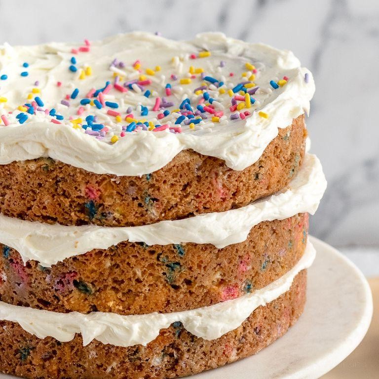 Funfetti Cookie Layered Cake
