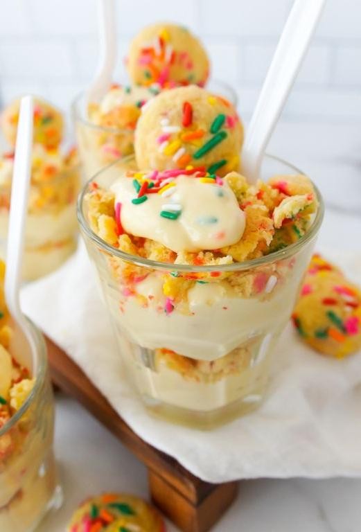 Funfetti Cookie Mousse Parfait
