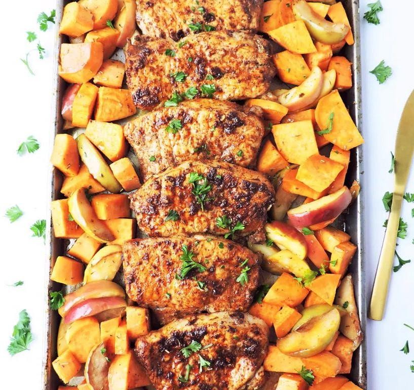 Gala Apple and Honey Glazed Pork Chops