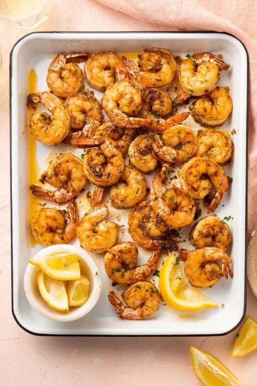Garlic Butter Broiled Shrimp