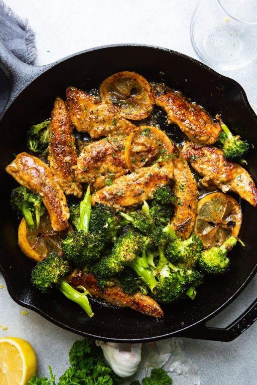 Garlic Butter Chicken Tenders with Vegetables