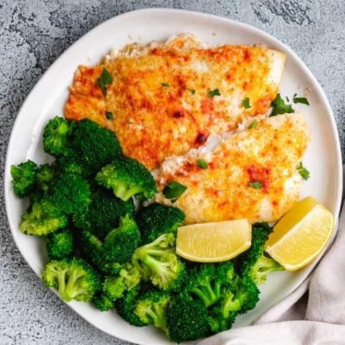 Garlic Butter Flounder Bake