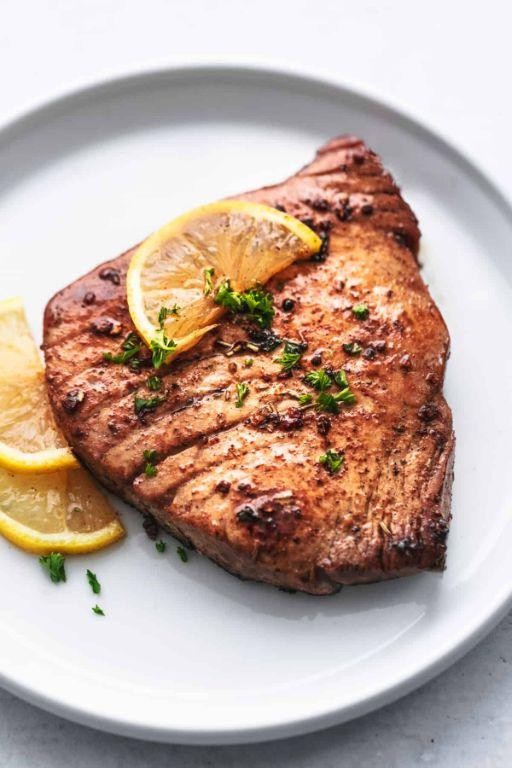 Garlic Butter Grilled Ahi Tuna Steaks