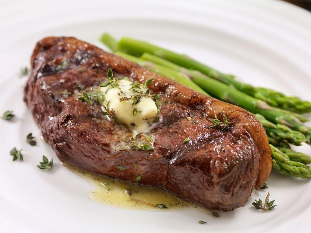 Garlic Butter Grilled New York Strip Steak