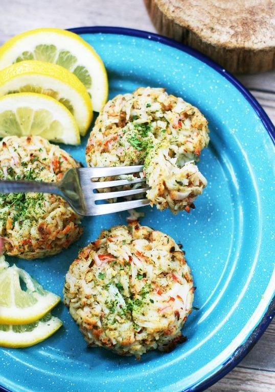 Garlic Butter Imitation Crab Cakes