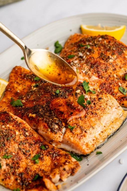 Garlic Butter Oven-Roasted Salmon
