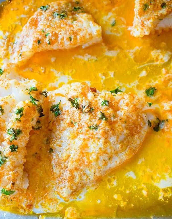 Garlic Butter Parmesan Crusted Cod