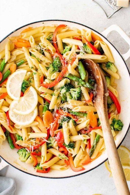 Garlic Butter Penne with Mixed Vegetables