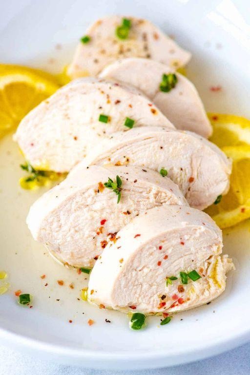 Garlic Butter Poached Chicken Breast