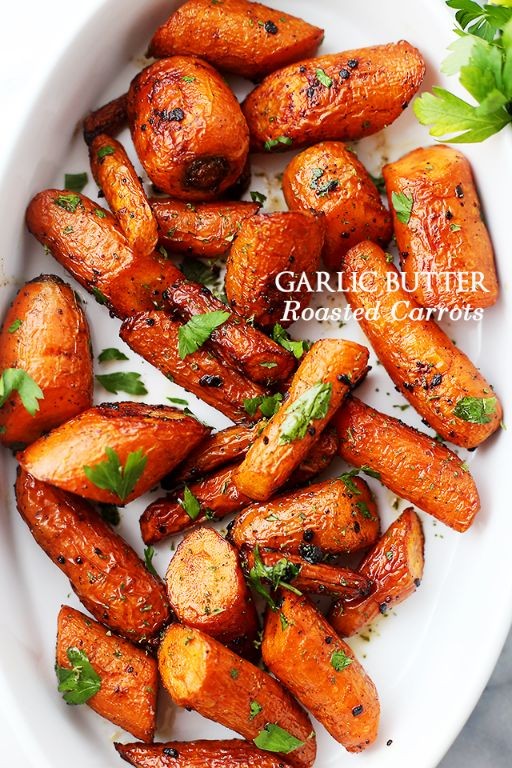 Garlic Butter Roasted Carrots