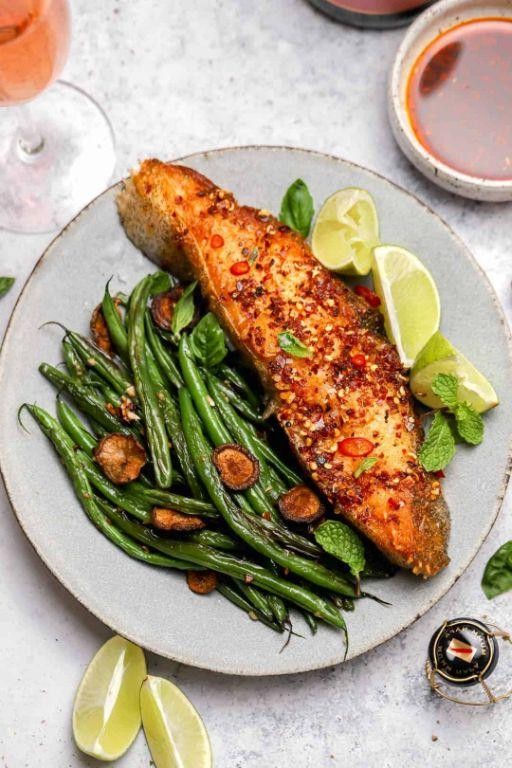 Garlic Butter Seared Halibut Steaks