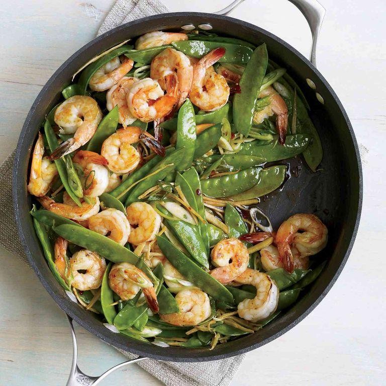 Garlic Butter Shrimp and Snap Peas