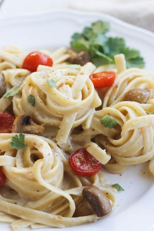 Garlic Butter Spaghetti with Roasted Vegetables